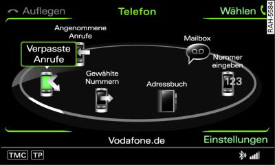 Telefonnummer aus einer Liste wählen